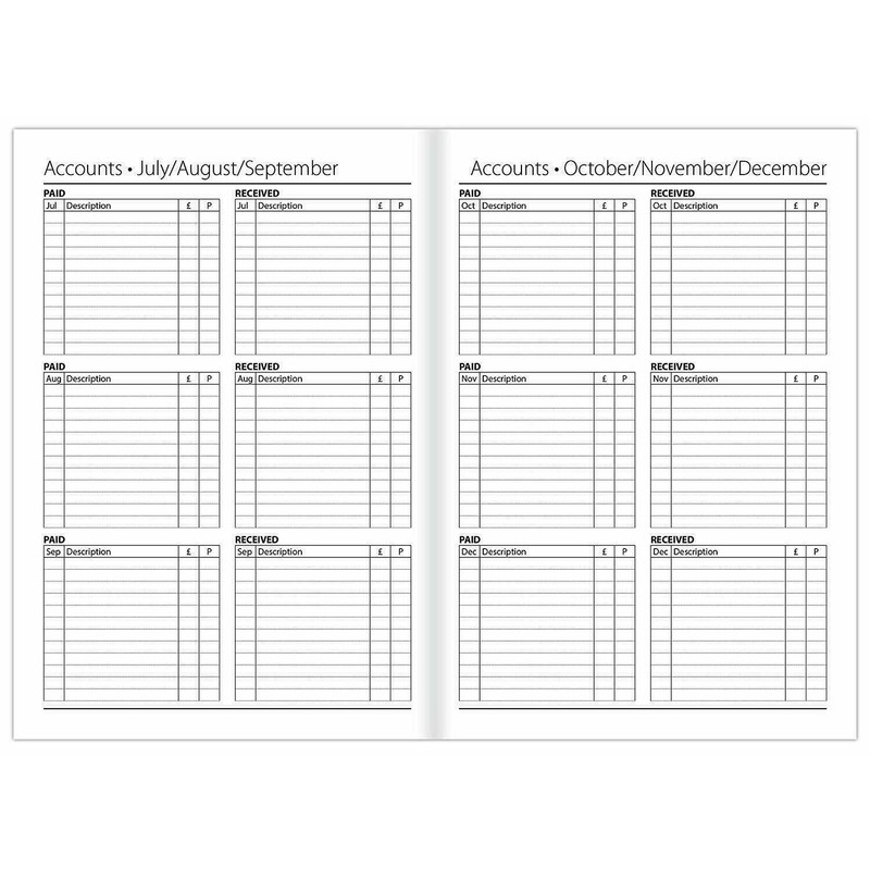 2025 A4 Day a Page Diary - Full Year Hardback