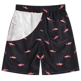 Dissolving Swim Trunks Prank Stuff Funny Shorts Gag Gifts for Brother Boyfriend Bachelor Beach Party in The Swimming Pool, Black Shark, 4X-Large