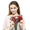 MoCaliduccious Skull Flower Print Makeup Bag Cosmetic Pouch