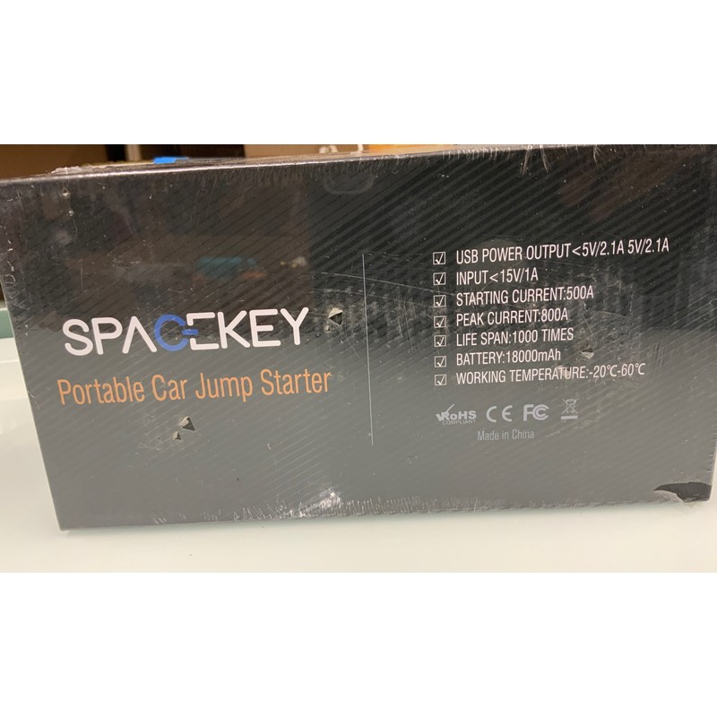 Spacekey 🧷 Spacekey G09D 800A Peak 18000mAh Portable Car Jump