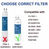 Refrigerator Water Filter Compatible with Everydrop® Filter 1, EDR1RXD1, W10295370A,