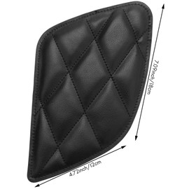 Giilayky Motorcycle Tank Sticker Retro Motorcycle Tank Protection Vintage Decoration Cafe Knee Tank Pad (Black)