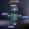 CAMECHO 4 Channel Dash Cam Car, 360° Rotatable Front Rear