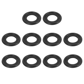 X AUTOHAUX 10pcs M12 Rubber Oil Drain Plug Washers Seals Gaskets Universal