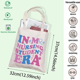 Nurse Gift In My Nursing Student Era Tote Bag Nursing Students Shoulder Bag Nurse Practitioner Gifts (Nursing Student C)