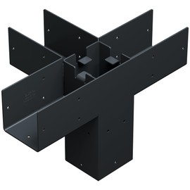 Simpson Strong-Tie SAGE-T44-KT1 Outdoor Accents Sage System Black Powder-Coated Middle T Connector for 4x4 Lumber with Included Color-Matched Connector Screws (Each)
