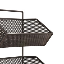 Qianly Metal Wire Basket Hanging File Folders Desktop Organizer Wall Mount Basket for Office