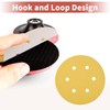 A ABSOPRO 6 Inch 6-Hole Sanding Discs Round Velcro Sandpaper