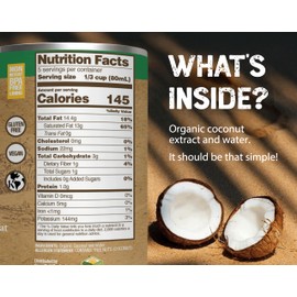 Nature's Greatest Foods Organic Coconut Milk - 13.5 oz, No Guar Gum, No Preservatives Gluten-Free, Vegan and Kosher - 17-19% Coconut Milk Fat, Unsweetened (12-Pack)