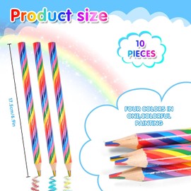 Forhome 30 Piece Rainbow Stationery Set, 10 Rainbow Erasers + 10 Rainbow Colouring Pencils + 10 Heart Friendship Bracelets, Colouring Pencils Children for Children Drawing, School, Office, Housewares