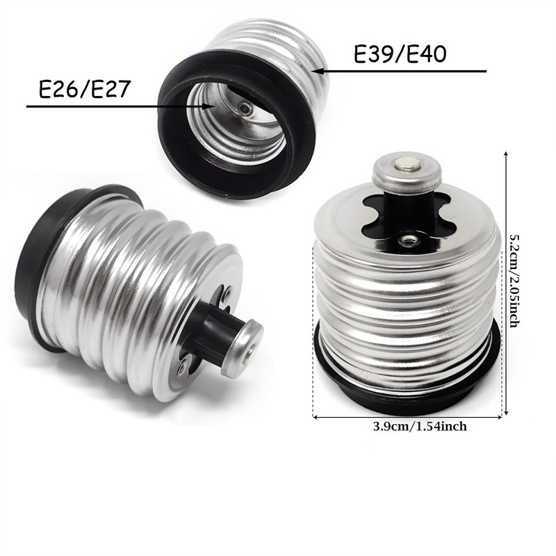 Honbay 6PCS E39/E40 to E26/E27 Adapter Light Bulb Socket Converter