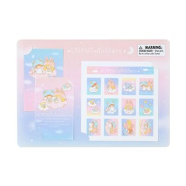 Sanrio Design Sticker Little Twin Stars Kikirara LITTLE TWIN STARS 015555 Sankrio 015555 Twin Stars 4.3 x 0.04 inches (11 x 10.6 x 0.1 cm) Little Twin Stars Fluffy Fancy Design Series Character