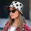 GYLILI Polka Dot Black White Bucket Hat for Women and