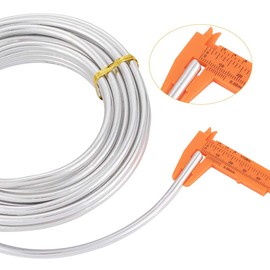 Beadthoven 3 Gauge (6mm) Silver Aluminum Craft Wire 30 FT Bendable Flexible Metal Beading Wire for Jewelry Making Wrapping Floral Sculpting