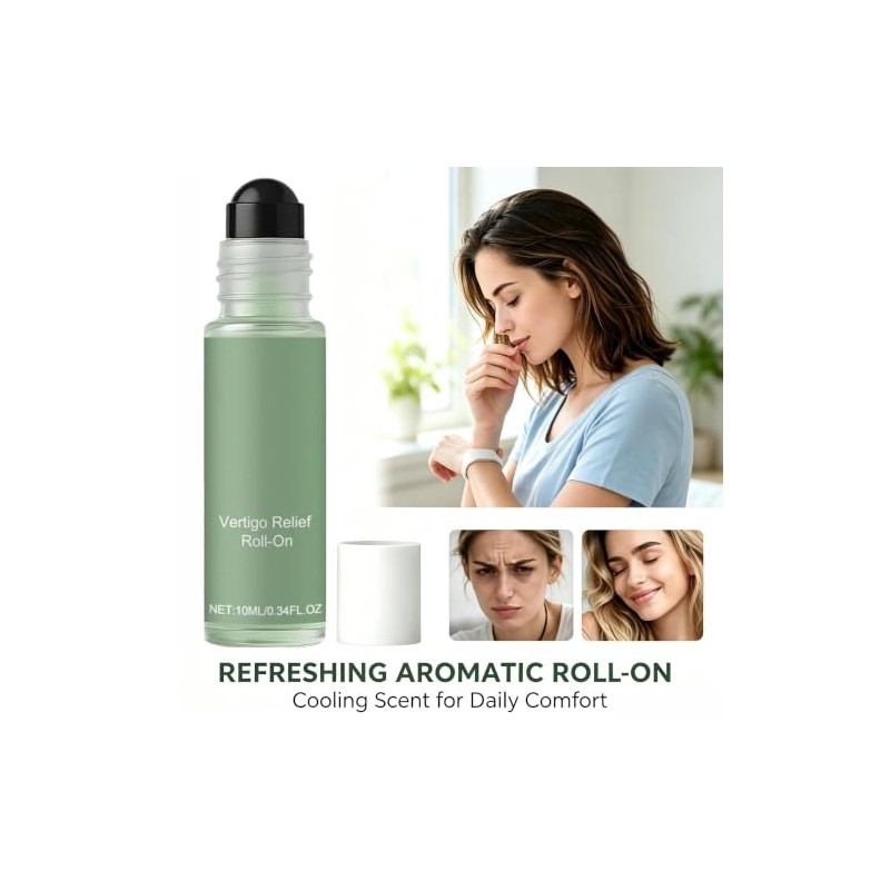 Vert-igo Relief Roll-On, Natural Essential Oils, Portable Travel Rollerball
