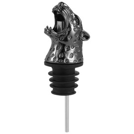 Cabilock Tapón Vertedor De Vino Diseño De Cabeza De Leopardo Aleación Accesorio Para Botellas De Vino Tapón Para Fiestas Casa Negro