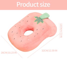 CavspkArt Office Nap Pillow Memory Cotton, Cute Pink Pillow with Ear Hole, Soft Nap Pillow, Ear Pillow for Side Sleepers for Ladies, Girls, Kids