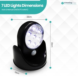 Trimming Shop Motion Sensor Light Activated Cordless Light Angel 7 LED Steps Porches Decks Patios Garages Pathway Stairs Porches Cupboards and More