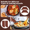 Baderke 4 Pcs Leather Cast Iron Handle Cover Handmade Leather
