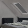 Eurohome 100% Blackout Skylight Roller Blind, No Drilling, Sun Protection,