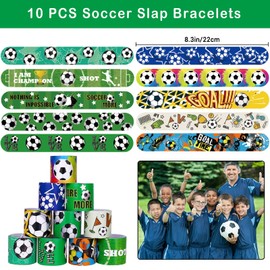 Viicoor 114pcs Soccer Party Favor Set, Soccer Birthday Party Decorations, Gift Bags & Keychains for Kids, School Rewards