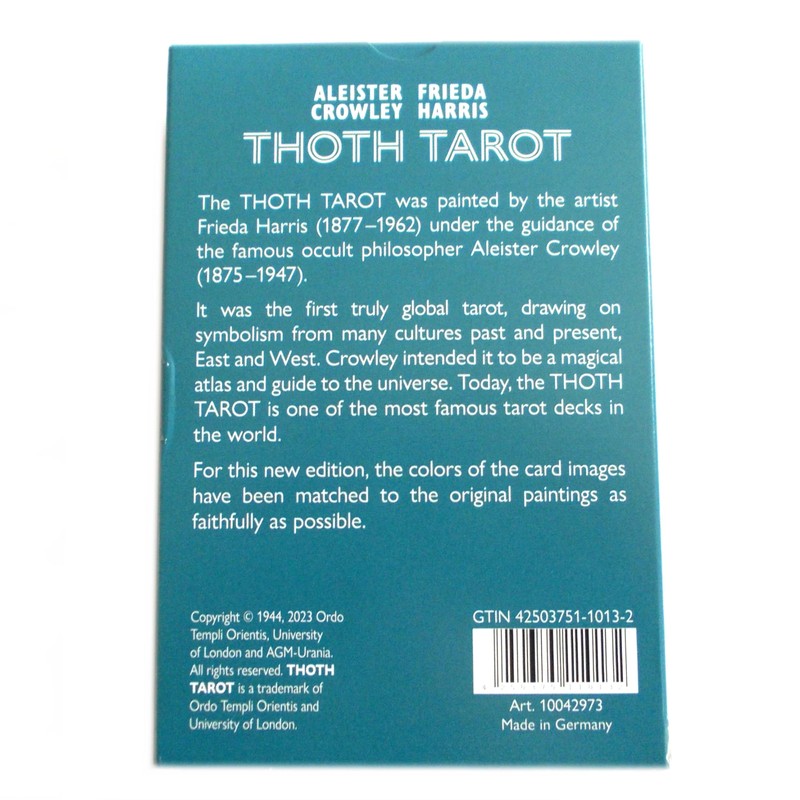 Green Cross Toad Aleister Crowley Thoth Tarot 78 Cards Deck