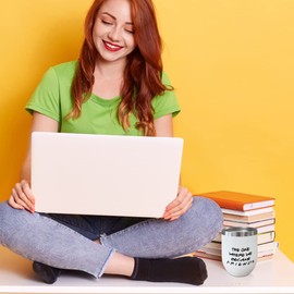 Friends TV Show Merchandise Wine Tumbler, Insulated Tumbler with Lid - 12 OZ Double Wall Stainless Steel Coffee Tumbler for Hot and Cold Beverages - Leak Proof Vacuum Tumbler for Camping, Hiking, Office, Housekeeping, Or as a Gift for Friends