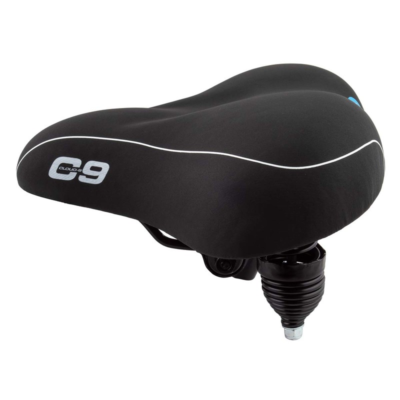 Sunlite Cloud-9 Bicycle Suspension Cruiser Saddle, Cruiser Gel, Tri-color Black