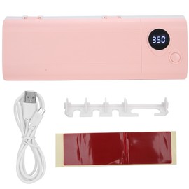 UVC Toothbrush Holder Wall Mounted Rack UV Light Cleaning Toothbrush Container OrganizerPink