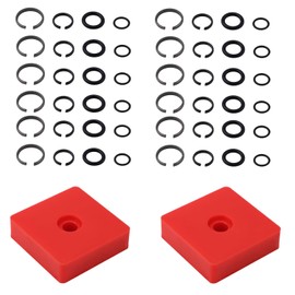 lasuroa 12 Sets 3/8" & 12 Sets 1/2" Impact Retaining Ring Clip Friction Rings with O-Ring, Including 2 Retainer Ring Anvil Install Tools Fit for MIL Electric & Pneumatic Impact Wrench