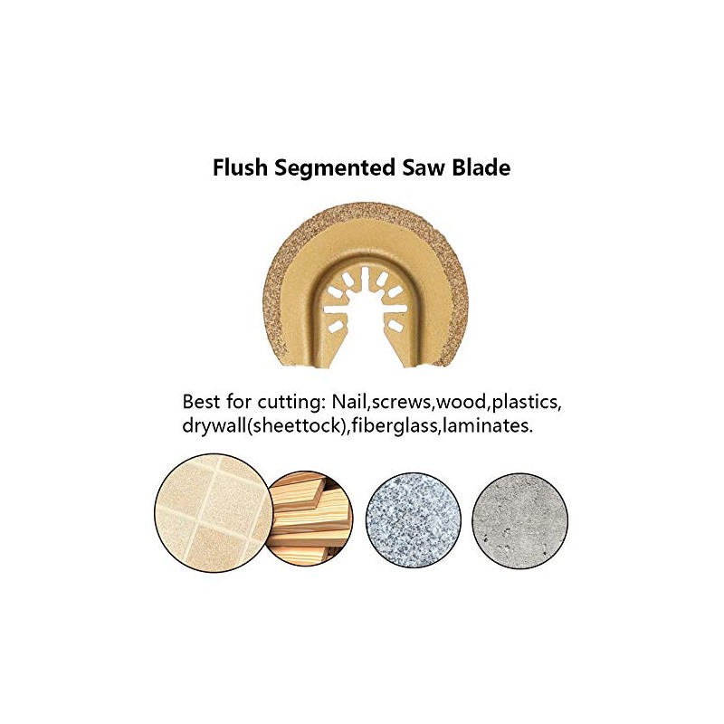 SDTOOLS 64mm Half Circle Diamond Quick Release Oscillating Saw Blade