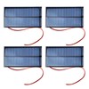 4 Pcs Mini Solar Panel,1W DC 6V Polysilicon Solar Cell