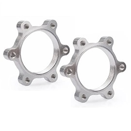 WIROJ 2 Pcs Bicycle Bike Freewheel Threaded Hubs Disk Disc Aluminium Alloy Brake Rotor 44mm 48mm Flange Adapter (48mm)