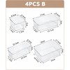 Clear Plastic Drawer Organizers for Makeup, Jewelry & Office Supplies