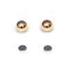 Idin Magnetic Earrings - 6 mm round gold-tone surgical steel