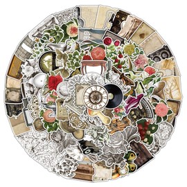 Vintage Stickers 100 Pack Laptop Stickers,Vinyl Waterproof Stickers for Water Bottles Skateboard Scrapbook Bike Computer,Phone,-Graffiti Stickers Pack for Teens Girls Kids Adults(Retro)