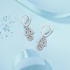 Aniu S925 Sterling Silver Hamsa Earrings with Cubic Zirconia Hand