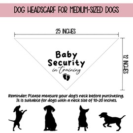 Dog Bandana Pregnancy Announcement Baby Security in Training Baby Announcement Dog Bandana for Dogs Pregnancy Gender Reveal Pet Scarf for Small Medium Cats Dogs