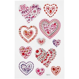 Rhinestone Stickers - Heart - Pack of 11