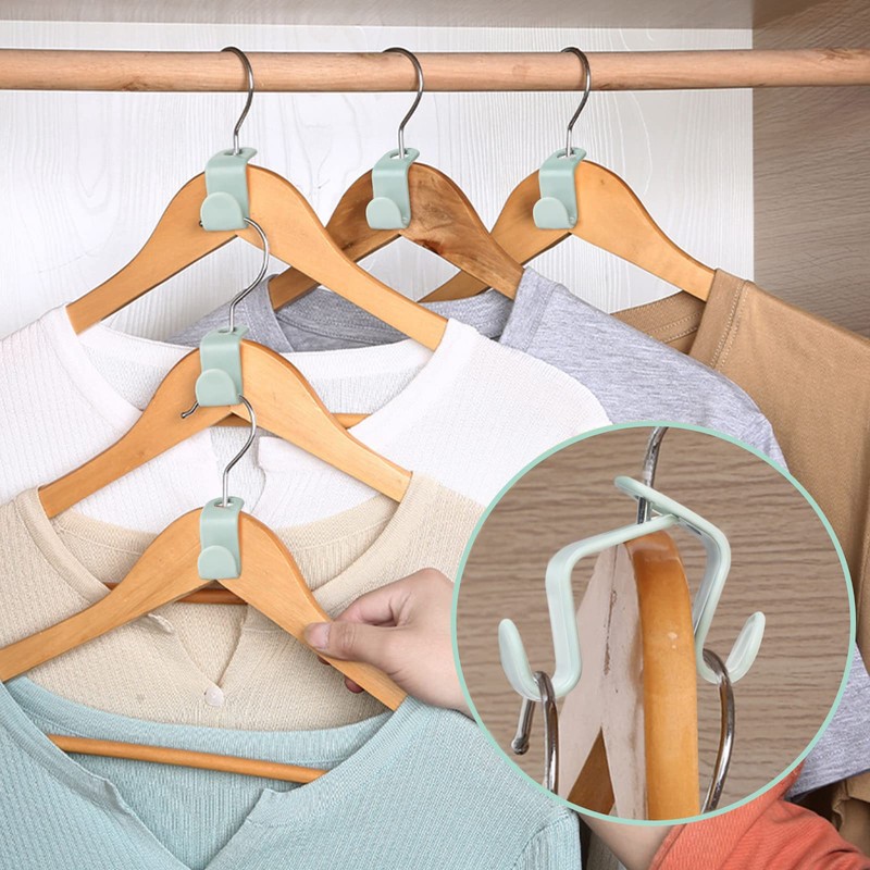 Pack of 50 Clothes Hangers, Space-Saving BOZILY Hangers, Connecting Hooks,