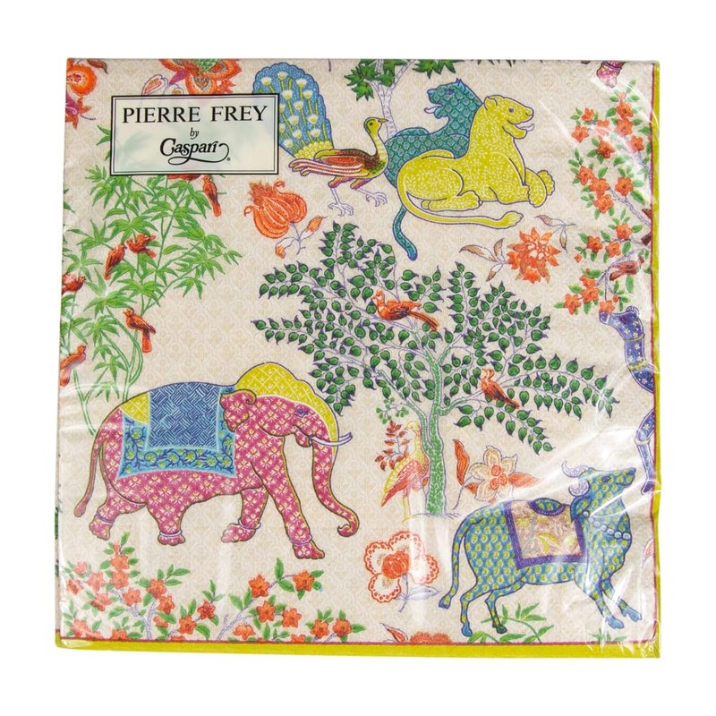 Caspari Le Jardin De Mysore Paper Luncheon Napkins - Four
