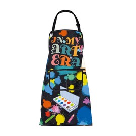 ENSIANTH Artist Apron with Pockets Artist Painter Gift Painting Apron In My Art Era Art Lover Gift for Art Teacher Student Apron (art era apron)