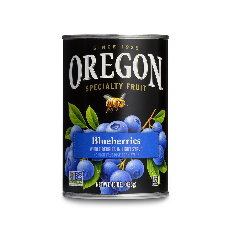 Oregon Fruit Blueberries in Light Syrup, 15 Ounce (Pack of