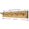SKOLOO Wooden Wall Mounted Coat Rack,16'' Hole to Hole, 5