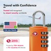 NOVLOCK TSA Approved Luggage Locks – Suitcase Padlock with 4-Digit