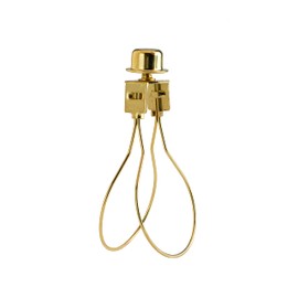 Creative Hobbies® Lamp Shade Light Bulb Clip Adapter Clip on with Shade Attaching Finial Top, Gold Color - No Harp Needed | 4 Pack