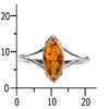 Baltic Sea-Schmuck Ring - Amalia - Silver 925/000 - Amber,