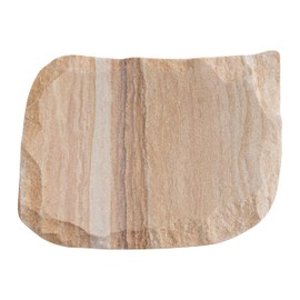 Creative Co-Op Rainbow Sandstone Soap Dish with Raw Edge, Natural