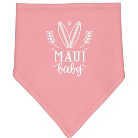 inktastic Maui Hawaii Baby Surfing Baby Bandana Bib Mauve and Natural 2e743