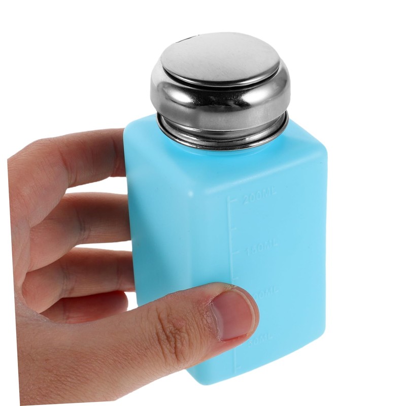 Ciieeo 200ml Empty Solvent Pump Bottle Push-Down Static Alcohol Dispenser